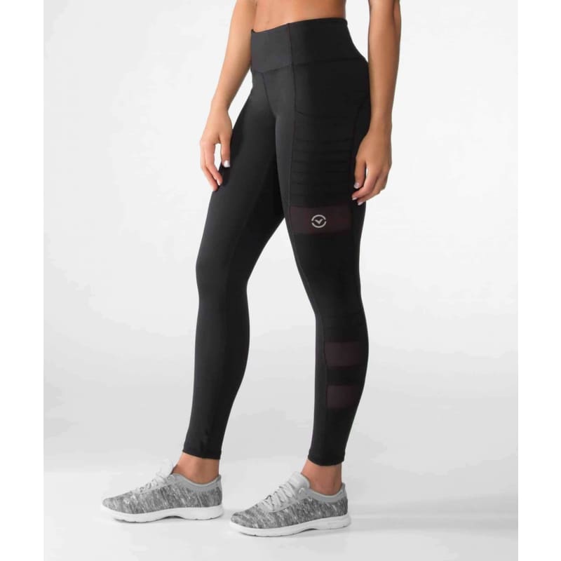 VIRUS WOMEN'S STAY COOL V2 COMPRESSION PANT (ECO21) BLACK/SILVER -  CavemanFitness GbR